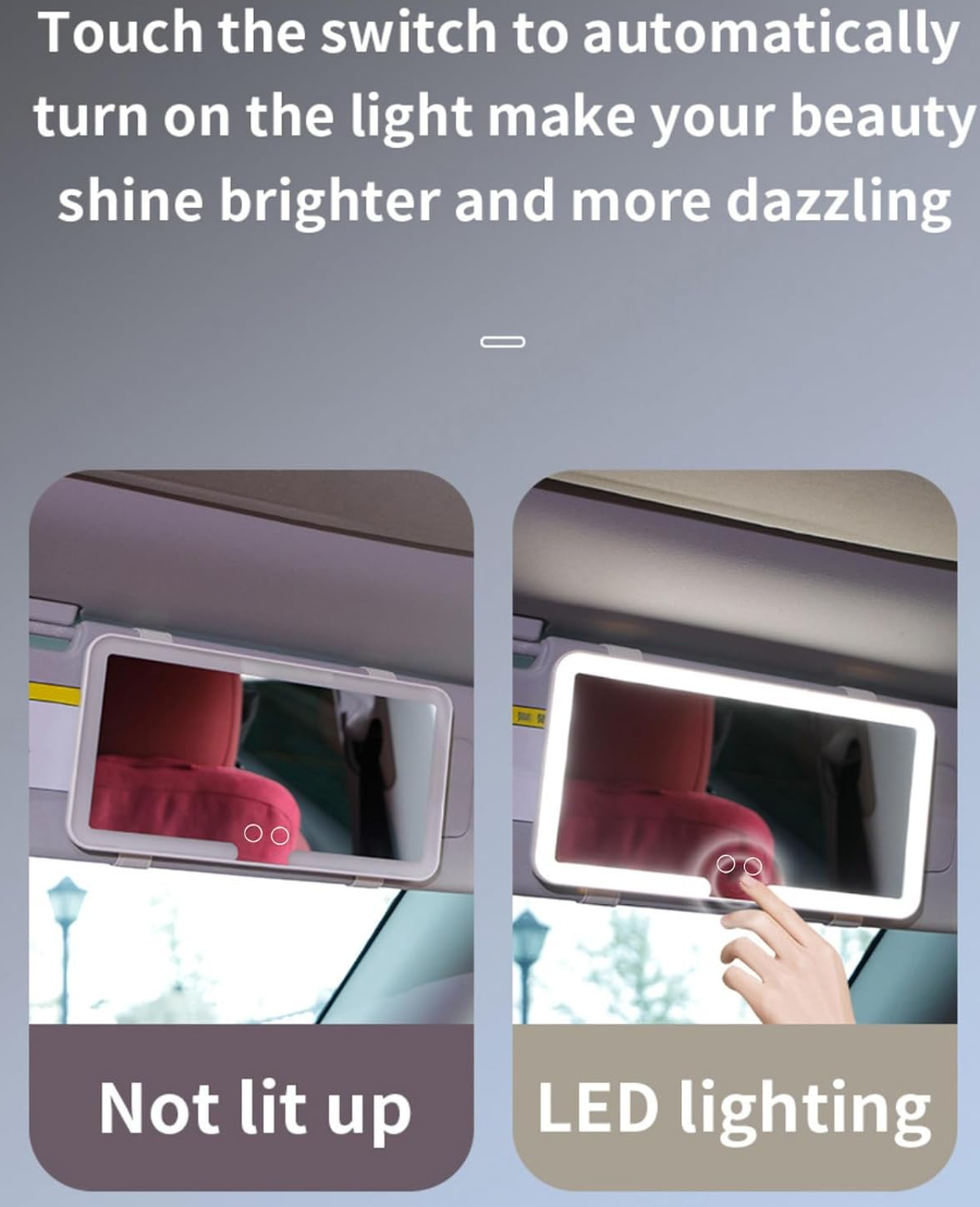 Espejo Maquillaje con Luz Led Para Coche