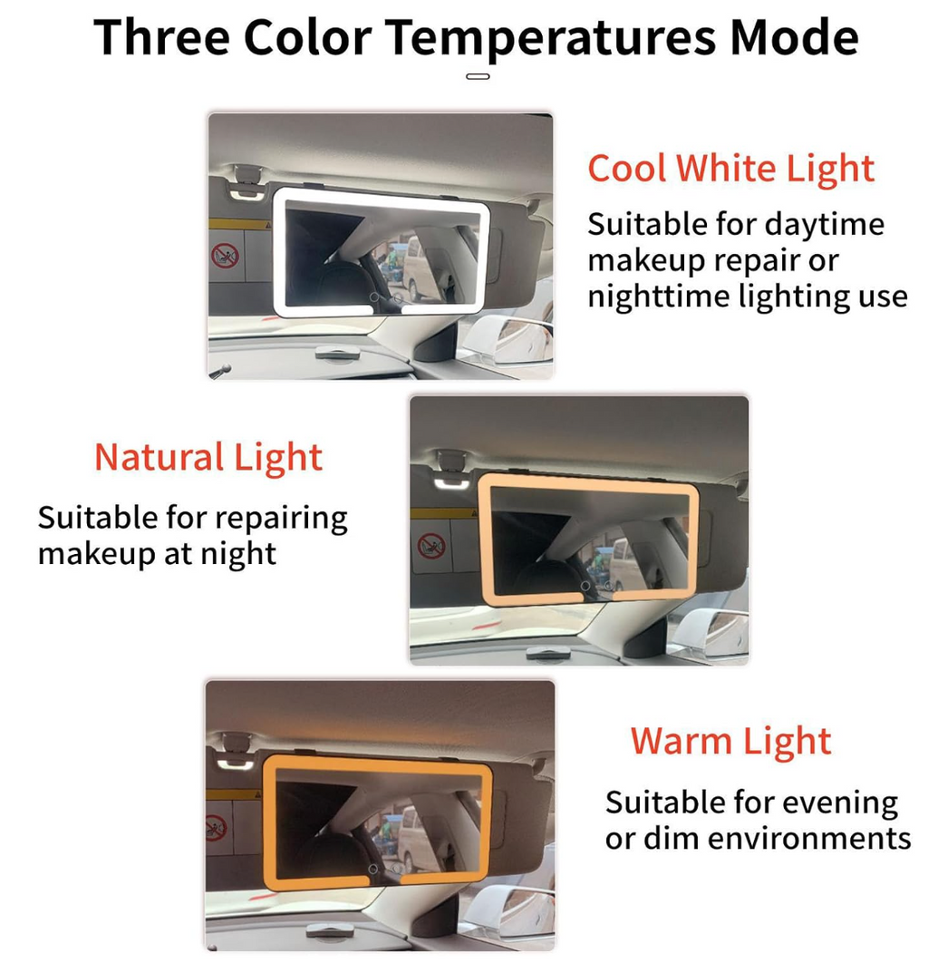 Espejo Maquillaje con Luz Led Para Coche