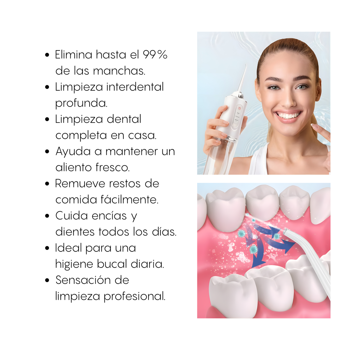 Irrigador Bucal Limpiador Dientes Eléctr