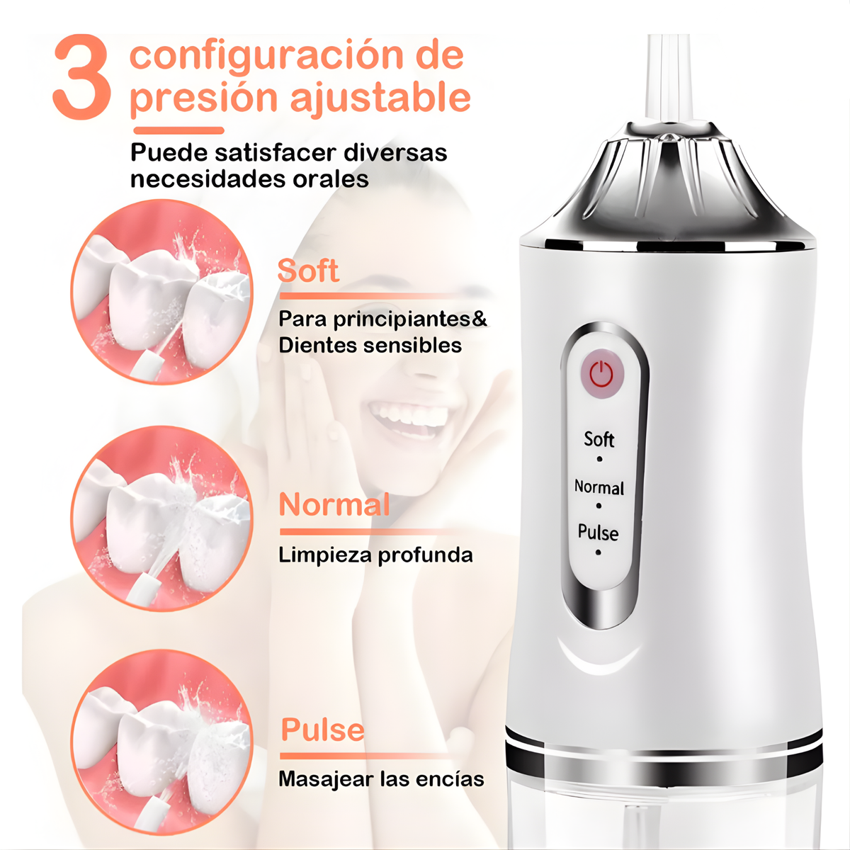 Irrigador Bucal Limpiador Dientes Eléctr