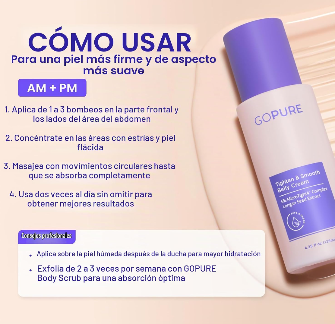 Crema Para Firmeza Abdomen Gopure